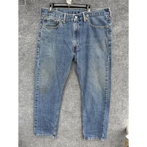 Levis 505 Jeans Mens 36x32 Blue Denim Straight Leg Regular Fit Medium Wash